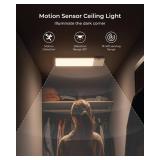 FULEN 2 Pack Rechargeable Motion Sensor Ceiling Light Upgraded, Cordless Closet Light with 12000mAh Battery, LED Shower Light for Bathroom,Pantry,Porch,Garage,3000K/4500K/6000K, Remote Control - Retai