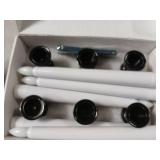 PChero LED Taper Candles with Remote Timers, 6 Pack Flameless Battery Operated Flickering Window Candles with Candlestick Holders for Thanksgiving Christmas Home Decorations - Retail: $21