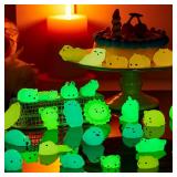 JOYIN 28 Packs Valentines Day Gift Cards with Mochi Squishy Toys, Glow in The Dark Mochis, Stress Relief Fidget Toys for Kids Valentine