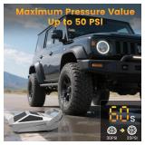 50PSI Paddle Board Pump Electric Portable, High Pressure Sup Pump - Dual Stage Inflation, Auto Shut Off and Deflate for Stand Up Paddle Board/Car/Kayak/Bicycle (Silver-DC12V) - Retail: $30