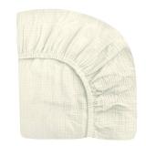 Crib Sheets for Boys Girl, Fitted Baby Toddler Bed Sheets 28" x 52", Neutral Muslin Cotton Crib Mattress Bedding Soft and Breathable Comfort (Cream) - Retail: $15