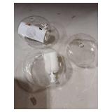 Mkono Wall Hanging Planter Propagation Station Glass Flower Vase for Hydroponics Plants, Bathroom, Home Office Living Room Decor Gift, Oblate Set of 3 - Retail: $22