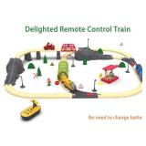 Battery Operated Train for Wooden Track, Electric Train Set Includes Remote Control Locomotive Train & Train Tunnel, Motorized Train Toy for Toddlers Compatible with Thomas, Brio, Chuggington - Retail