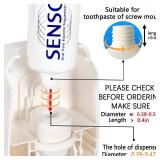 RIDGEPOLE Toothbrush Holder and Toothpaste Dispenser Set, Automatic Toothpaste Squeezer Dispenser, Dispenser Toothpaste Squeezer Kit, Wall Mounted Bathroom Accessories (White) - Retail: $7