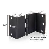 Haidms 3 Pack Offset Hinges Oil Rubbed Bronze Expandable Door Hinges 3.5 Inch Heavy Duty Full Mortise Door Hinges with 1/4