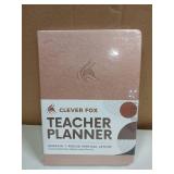 Clever Fox Teacher Planner - Rose Gold 7-Period Undated Vertical Layout