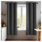 Deconovo Blackout Curtains for Bedroom Set of 2 42W x 54L Inch Thermal Insulated & Noise Reducing Panels Home Window Room Darkening Sustainable Grommet Drapes for Living Room and Nursery, Dark Grey