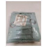 H.VERSAILTEX Linen Sheer Curtains 84 Inch Length Semi Sheer Curtains for Living Room Light Filtering Curtains, 2 Panels (52" W x 84" L, Sea Mist)