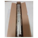 TVWOO Silver Decorative Crystal Curtain Rods:18-45 Inch Heavy Duty Adjustable Window Curtains Rods for Bedroom Living Room,Nickel Modern Girly Acrylic Drapery Rods Set with Sheer Bling Foil Finials