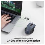acer Wireless Mouse for Laptop, 2.4GHz Computer Mouse 3 Adjustable DPI Office Cordless USB Mice with USBA Receiver, 6 Buttons, 1600 DPI, Medium to Large Sized Hands Compatible with PC, Laptop, Desktop