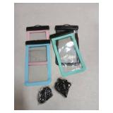 Newppon 4 Pack 8.5 Waterproof Cell Phone Pouch - Underwater Dry Bag Case Lanyard -Water Proof Clear Holder Protector for iPhone 17 16 Pro Max Plus Air Samsung Galaxy S25 Ultra Note for Beach Swimming