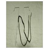 Dexspoeny Over-The-Door Mirror Hanger, Adjustable 13.6 in Door Mirrors Hanger with Protective Lining, Prevent Scratches, 2 Pcs Mirrors Brackets Perfect Height and Fit (Mirror Not Included) - White