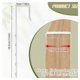 Dexspoeny Over-The-Door Mirror Hanger, Adjustable 13.6 in Door Mirrors Hanger with Protective Lining, Prevent Scratches, 2 Pcs Mirrors Brackets Perfect Height and Fit (Mirror Not Included) - White