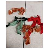 6pcs Velvet Bows Hair Clips Long Hair Ribbons Clips Velvet Hair Bows Christmas Hair Accessories for Women Girls Teens Kids(Red,Green,Brown)