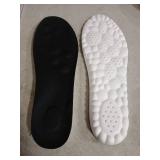 DWTWLE 4D Cloud Insoles for Men and Women Memory Foam Cloud Insoles Super Soft Anti-Fatigue, Shock Absorption, Relieve Foot Pain, (Black, Men: US 7-11)