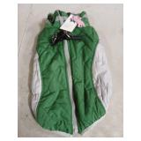 FUAMEY Dog Coat for Medium Dogs,Waterproof Dog Winter Jacket with Harness Built in Puppy Cold Weather Coats Reflective Pet Vest with Zipper Warm Fleece Dogs Snowsuit Windproof Green M