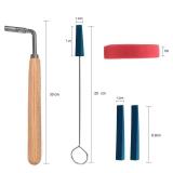 Ecloud Shop Professional Piano Tuning Hammer Tuner 6pcs Tool + case