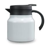 27 oz Single Stainless Steel Thermal Coffee Carafe, Double Wall Vacuum Insulated Creamer Container, Beverage Dispenser for Milk and Hot Chocolate, Tea Pot. (White)