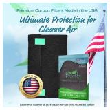 Breathe Naturally Universal Cut To Fit Carbon Activated Air Filter - Replacement Charcoal Filters - Pre Filter Carbon Sheet for Air Purifier, Vent Filters & More - Made in USA (Pack of 1, 16x48)