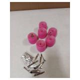 shynek Hair Rollers 48 Pcs Set, 24Pcs Hair Rollers 4 Sizes and 24 Pcs Hair Clips for Long Medium Short Hair (Pink)