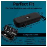 Caseling Stethoscope Case For 3M Littmann Classic III, Lightweight II S.E, Cardiology IV Diagnostic, MDF Acoustica - Hard Case for Medical Tools with Pocket for Nurse Accessories - EVA Nursing Holder 