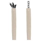 Hkoaodeo Fabric Cord Cover, 2 Pcs 6 Feet Chain Cable Sleeve, Chandelier Lighting Wire Cord Cover for Lamps Light Fixtures Lighting Wires Cable Management, Flattening Effect