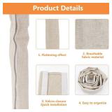 Hkoaodeo Fabric Cord Cover, 2 Pcs 6 Feet Chain Cable Sleeve, Chandelier Lighting Wire Cord Cover for Lamps Light Fixtures Lighting Wires Cable Management, Flattening Effect