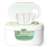 Momcozy New Baby Wipe Warmer, 100pcs Larger Capacity Wipe Dispenser, 10-Min Fast Heating with 4 Temperature Modes, Innovative Spring Design, Silicone & Top Seals,Quick Even Heating, 3-Level Nightlight