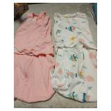 ZIGJOY Sleep Sack Swaddle 1.0 Tog Baby Wearable Blanket 100% Cotton Baby Swaddle Blanket for Newborns 0-6 Months Ocean&Pink