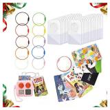 xcivi Card Holder for Yoto Audio Player, Designed for Yoto Cards Rings and Tabs 260PCS Self Adhesive Tabs with 10 Loops, Kids Travel Carrier of Yoto Card Accessories