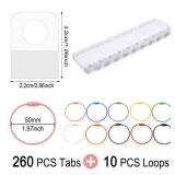 xcivi Card Holder for Yoto Audio Player, Designed for Yoto Cards Rings and Tabs 260PCS Self Adhesive Tabs with 10 Loops, Kids Travel Carrier of Yoto Card Accessories