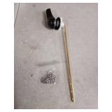 Universal Toilet Handle Replacement Kit Front Mount Toilet Handle Lever with Stainless Steel Flapper Chain, Toilet Flush Handle Replacement Compatible with American Standard/Mansfield/Gerber, Black