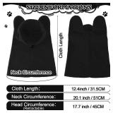 Clysee Winter Dog Hats Quiet Ears for Dogs Ear Muffs Pet Neck Warmer Scarf Hoodie Noise Protection Cover Beanie Head Wrap Costume for Pet Dog Cats(Black,L)