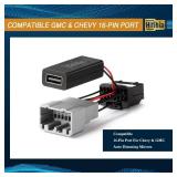 Hifihia Dashcam Power Adapter (16-Pin Type) Compatible with 2007-2015 GM GMC Silverado Sierra Tahoe Yukon Built-in USB Power Source, Connects to Rear View Mirror Plug - Retail: $24