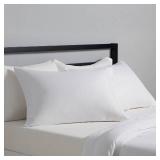 Amazon Basics Standard Pillow Cases Set of 2 - Lightweight, Super Soft Easy Care Microfiber, Bright White, 30" L x 20" W, Pillows Not Included