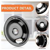 W10290350 W10290353 Porcelain Burner Drip Pan Bowls & MP22YA Electric Range Burner Element Unit Set by Cenipar-Compatible with Whirl-pool Frigi-daire Ama-na Range Oven/Stove - Retail: $50