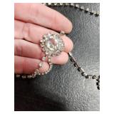 Missgrace Women Bohemian Rhinestones Gold Silver Head Chain Hair Accessories for Bridal and Girls (Silver)