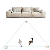 Interactive Cat Toy for Indoor Cats Automatic Moving & Enrichment Toy for Indoor Cats/Kitten, Auto/Manual Control Cat Treadmill for Exercise & Mental Stimulation, Stimulating Chase Toys (H1K2)