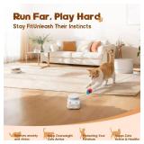 Interactive Cat Toy for Indoor Cats Automatic Moving & Enrichment Toy for Indoor Cats/Kitten, Auto/Manual Control Cat Treadmill for Exercise & Mental Stimulation, Stimulating Chase Toys (H1K2)