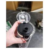 OLDLEY Water Bottle, 32oz Motivational Sports Water Bottle with Time Marker - Times to Drink - Tritan, BPA Free, Wide Mouth Leakproof, Clear (1 Bottle)