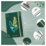 JUBTIC Hardcover Address Book with Alphabetical Tabs, Spiral Bound Address Book with Refillable Pages Medium Telephone Book incl. Address, Password, Tel, Email, Important Date for Home Office - Green