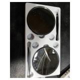 Macaki 10X&40X Magnifying Mirrors with Suction Cups and 2 Tweezers Set, 3.5 inches Magnified Makeup Mirror, Black, 2PCS