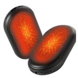 Magnetic Hand Warmers Rechargeable 2 Pack AI Smart Chips 3 Heat Settings Fast Heating, UL Certified Portable Pocket Heater, Up to 8Hrs, Travel Essentials for Outdoor Camping, Gifts for Women Men