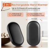 Magnetic Hand Warmers Rechargeable 2 Pack AI Smart Chips 3 Heat Settings Fast Heating, UL Certified Portable Pocket Heater, Up to 8Hrs, Travel Essentials for Outdoor Camping, Gifts for Women Men