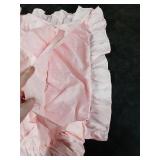 ANGIYUIN Pink Girls Comforter Sets Full Size 5 Pieces Shabby Chic Ruffle Kids Bed in A Bag with Sheets Farmhouse Soft Fluffy Bedding Comforter Sets with Pillowcases(Pink Full)