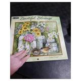 Lang Bountiful Blessings 2026 Wall Calendar 13.4 x 12, 12-Month Calendar with Stapled Binding, Linen-Embossed Art & Inspirational Scripture by Susan Winget