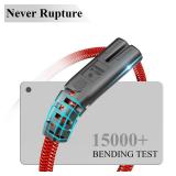 Power Cord, 10FT/3M Goalfish AC Power Cable 7A 125V TV Power Cord 18AWG Braided 2 Prong Power Cable Replacement for PS5, PS4, PS3, Xbox, Speaker, Monitor, Samsung LG TV, Printer, Camera -Red