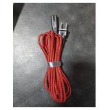 Power Cord, 10FT/3M Goalfish AC Power Cable 7A 125V TV Power Cord 18AWG Braided 2 Prong Power Cable Replacement for PS5, PS4, PS3, Xbox, Speaker, Monitor, Samsung LG TV, Printer, Camera -Red