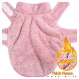 Malier Dog Winter Coat, Reversible Fleece Dog Cold Weather Coats, Windproof Warm Snow Puppy Jacket Vest Pet Clothes for Small Medium Large Dogs (Pink, Medium)