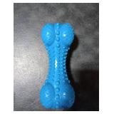 SCHITEC Squeaky Dog Chew Toy, Tough Durable Natural Rubber Bone with Toothbrush, Indestructible for Aggressive Chewers Large Medium Breed Teeth Cleaning